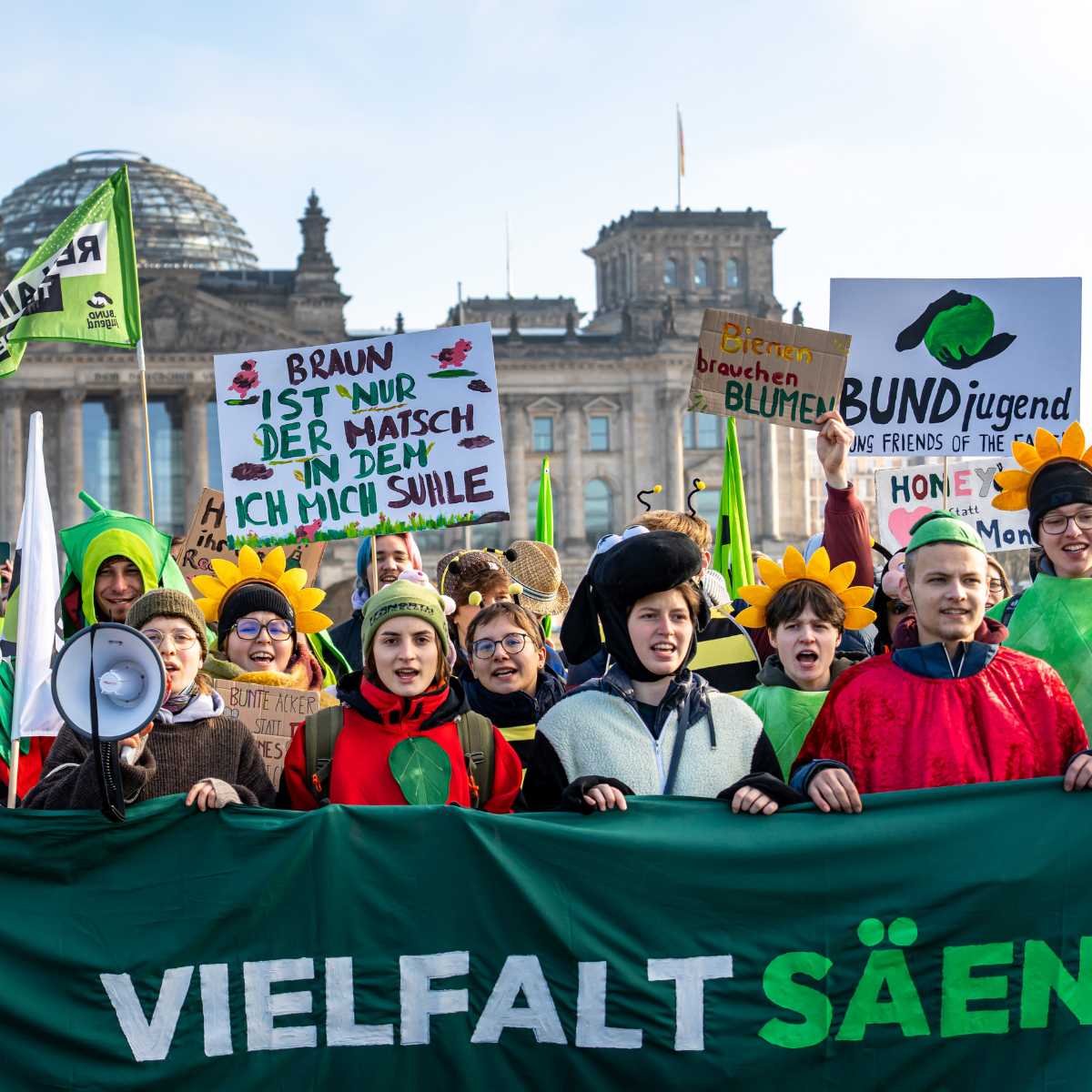 Demonstration für Umweltschutz in Berlin